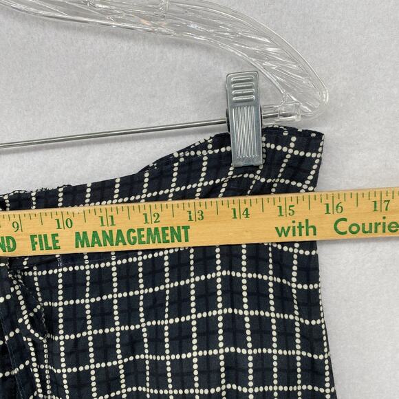 MAISON KITSUNE Skirt 36 A-Line Check Midi Button Front Viscose Black - Picture 10 of 12